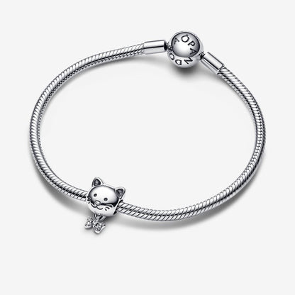 PANDORA Pet Cat & Bow Charm, With Gift Box