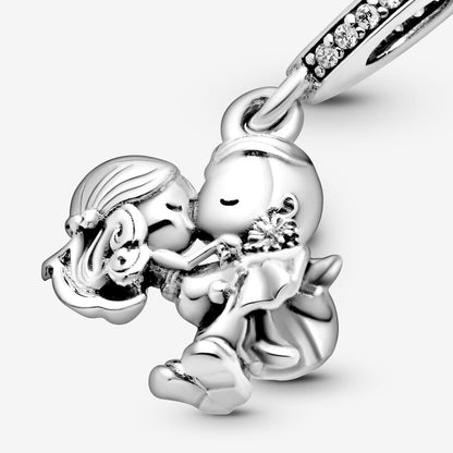 PANDORA Jewelry Married Couple Dangle Charm - Bracelet or Necklace Charm for Women - Sterling Silver with Cubic Zirconia, With Gift Box