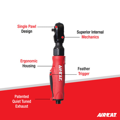 AIRCAT 800: 1/4-Inch Composite Ratchet 320 RPM, 35 ft-lbs Maximum Torque