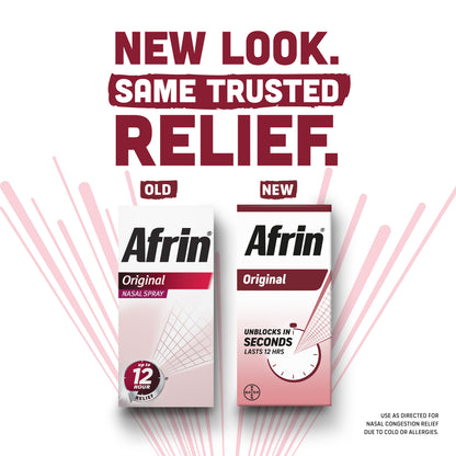 Afrin Original Maximum Strength Nasal Decongestant Spray 0.5 oz (Pack of 6)