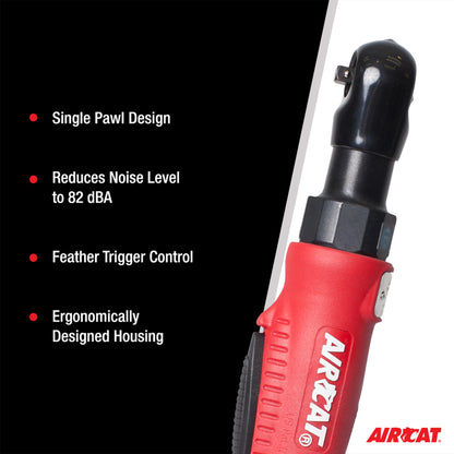 AIRCAT 801: 3/8-Inch Composite Ratchet 320 RPM, 35 ft-lbs Maximum Torque
