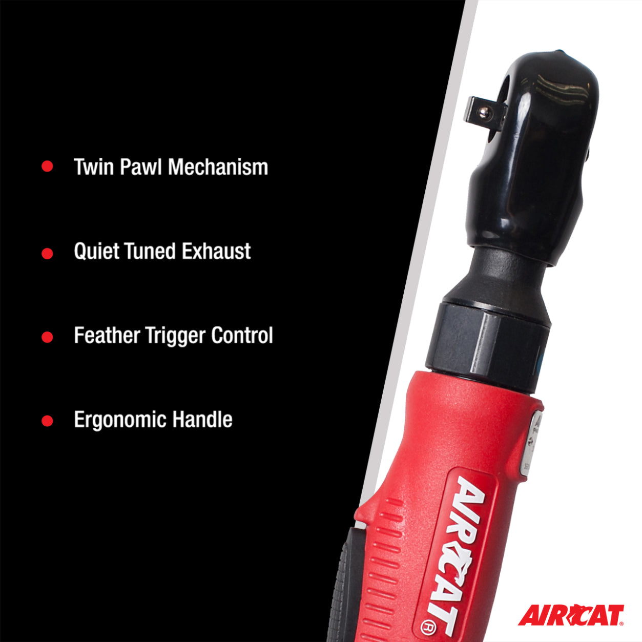 AIRCAT 802 3/8-Inch Composite Ratchet Wrench 70 ft-lbs