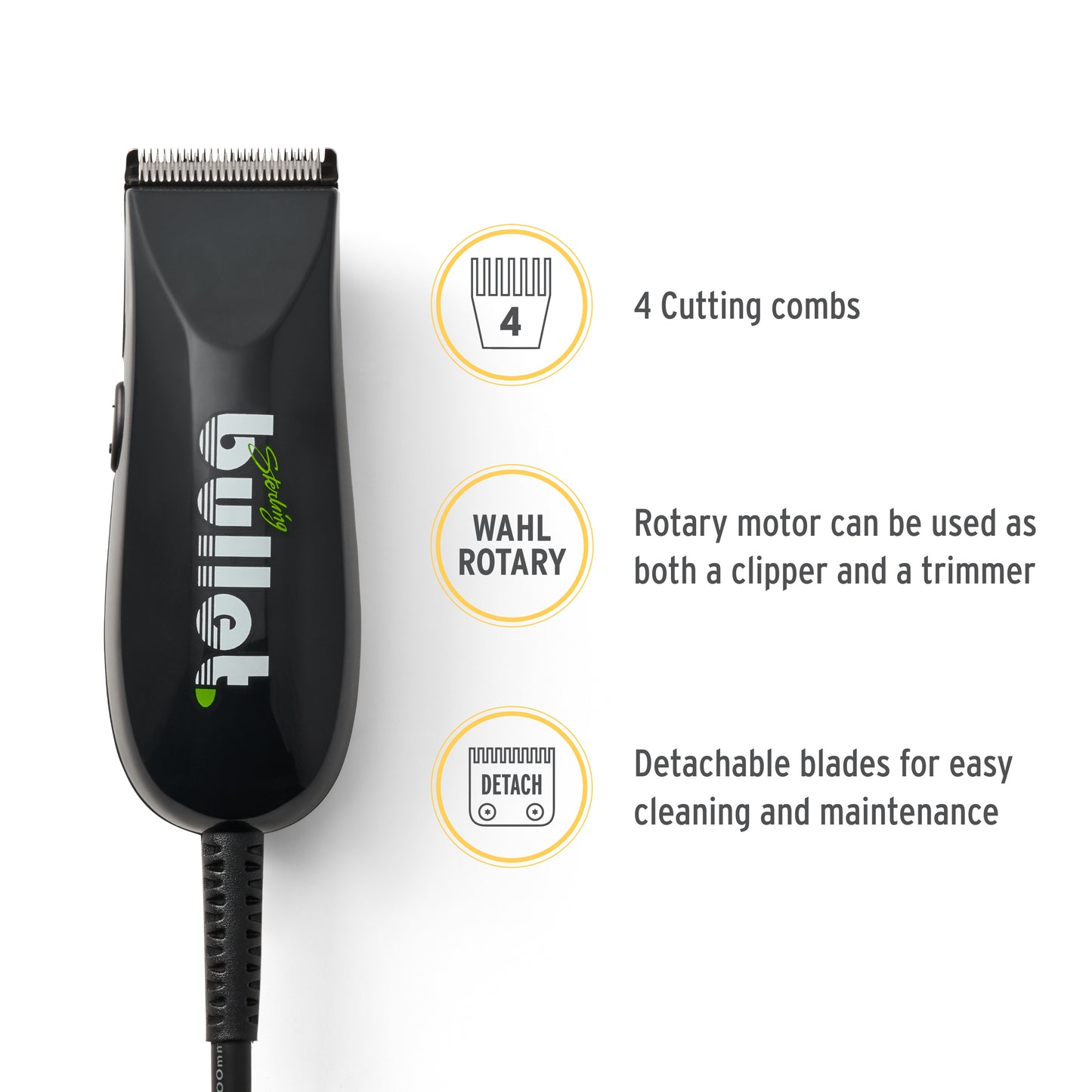Wahl Professional - Sterling Bullet Clipper/Trimmer Kit - Salon-Quality Hair Clipper for Men and Women