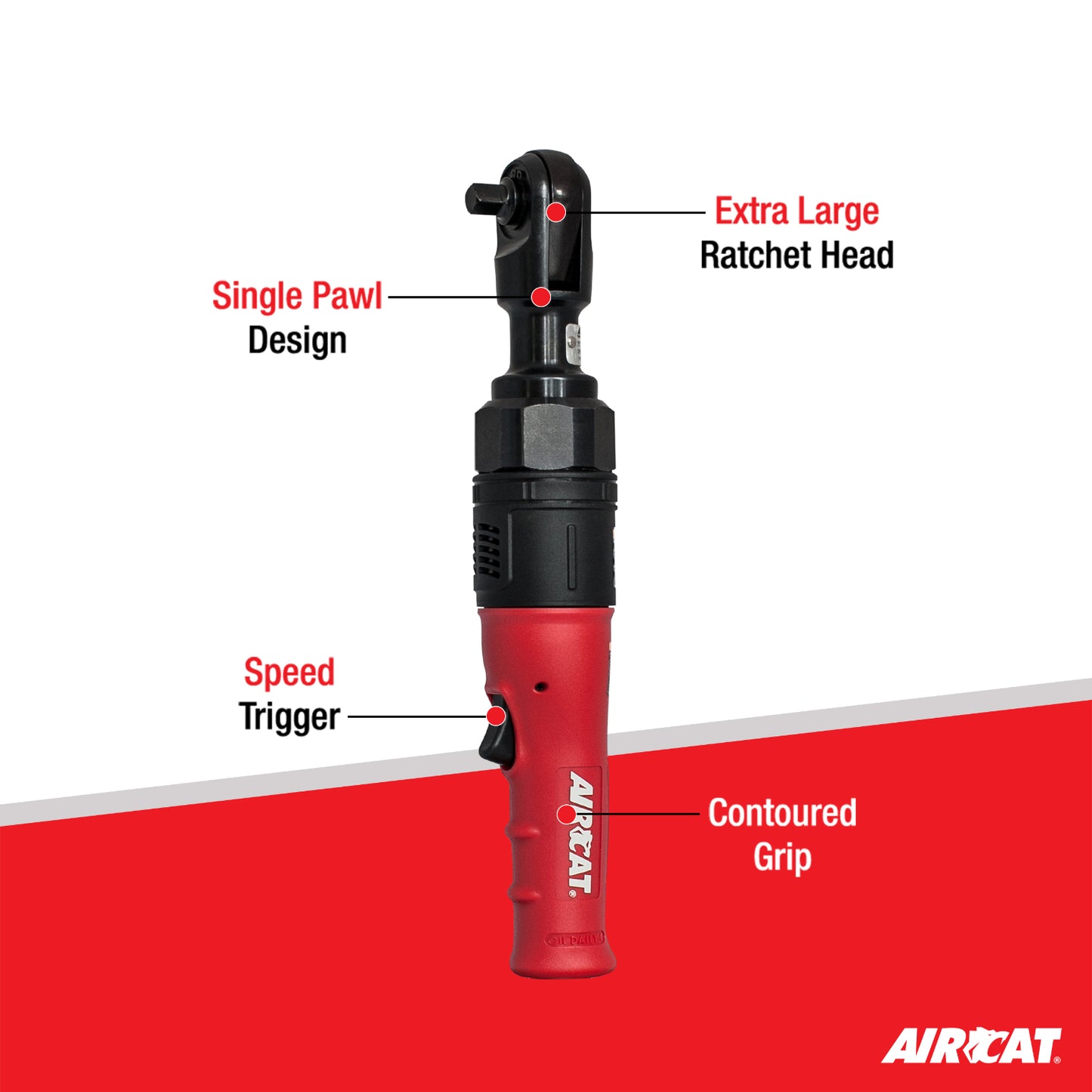 AIRCAT 805-HT 3/8-Inch High Torque Ratchet Wrench 130 ft-lbs