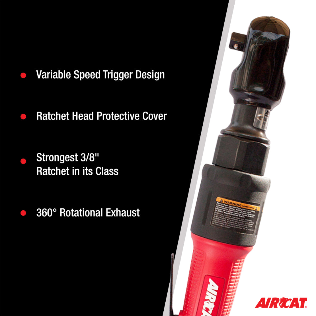 AirCAT 806 3/8"" High Performance Ratchet 80 ft-lb 200 RPM