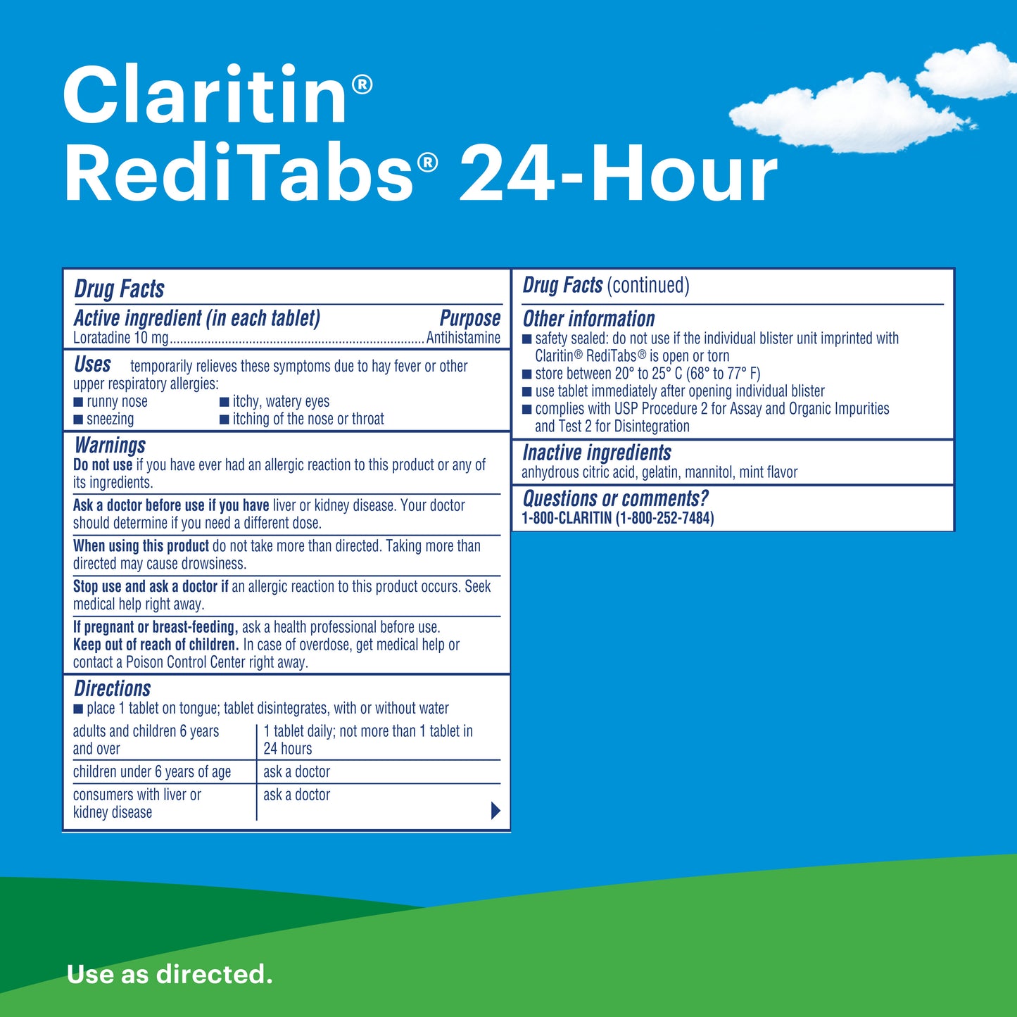 CLARITIN 24 Hour Allergy RediTabs 30 Tablets (Pack of 2)