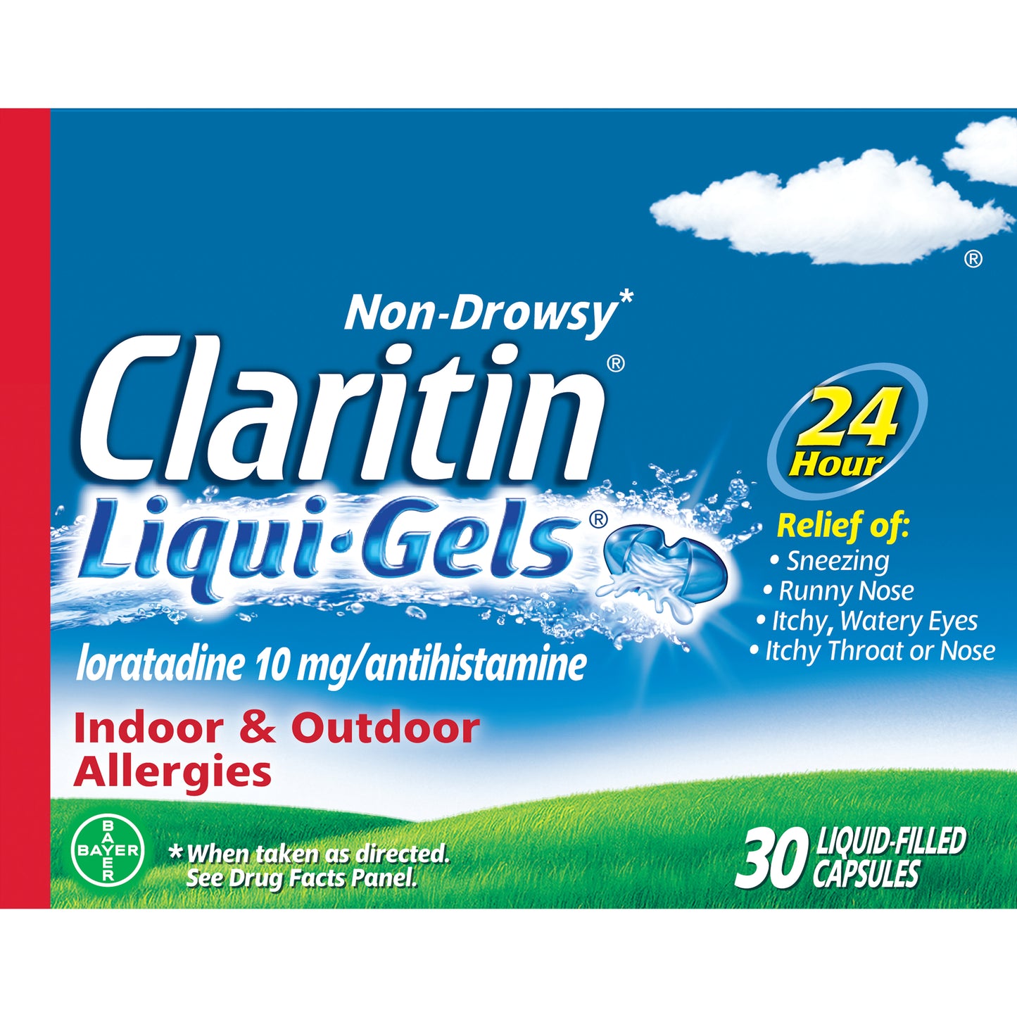 Claritin 24 Hour Allergy Liqui-Gels 30 CT (PACK OF 3)