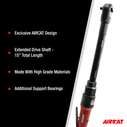 AirCAT 808-15-25 1/4"" 15"" extended ratchet 30 ft-lb 200 RPM