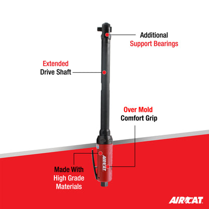 AIRCAT 808-22: 22.5 Inch Long Reach Ratchet 160 RPM, 65 ft-lbs Maximum Torque