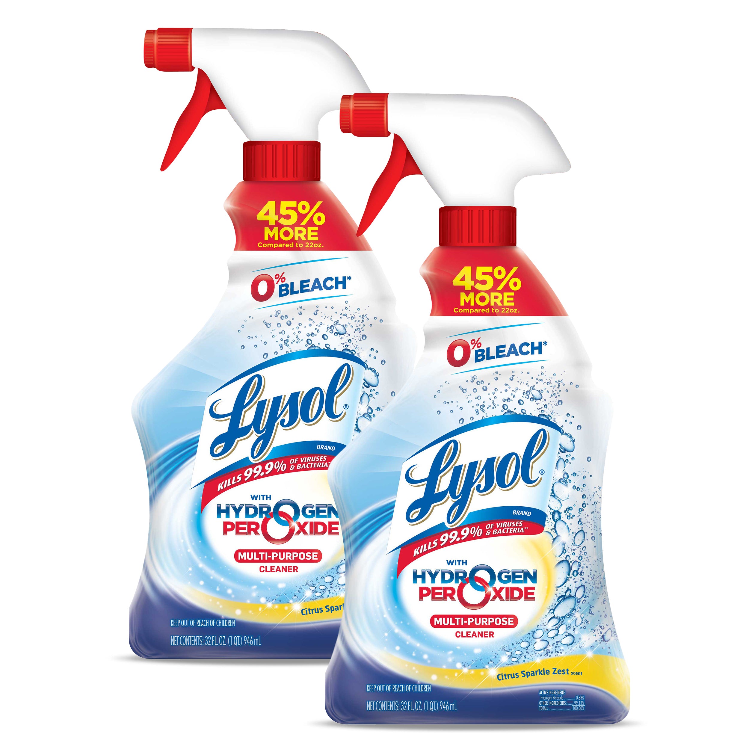 Lysol with Hydrogen Peroxide Multi-Purpose Cleaner, Citrus Sparkle Zes ...