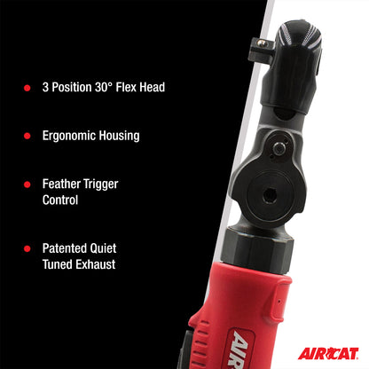 AirCat 811: 3/8"" Flex Head Ratchet