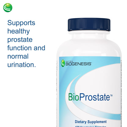 Nutra BioGenesis - BioProstate - Saw Palmetto, Beta-Sitosterol and Lycopene for Prostate Health and Urinary Tract Support - Gluten Free, Vegan - 120 Capsules