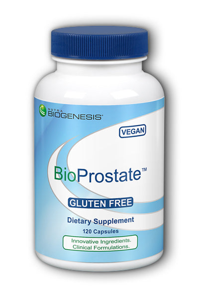 Nutra BioGenesis - BioProstate - Saw Palmetto, Beta-Sitosterol and Lycopene for Prostate Health and Urinary Tract Support - Gluten Free, Vegan - 120 Capsules