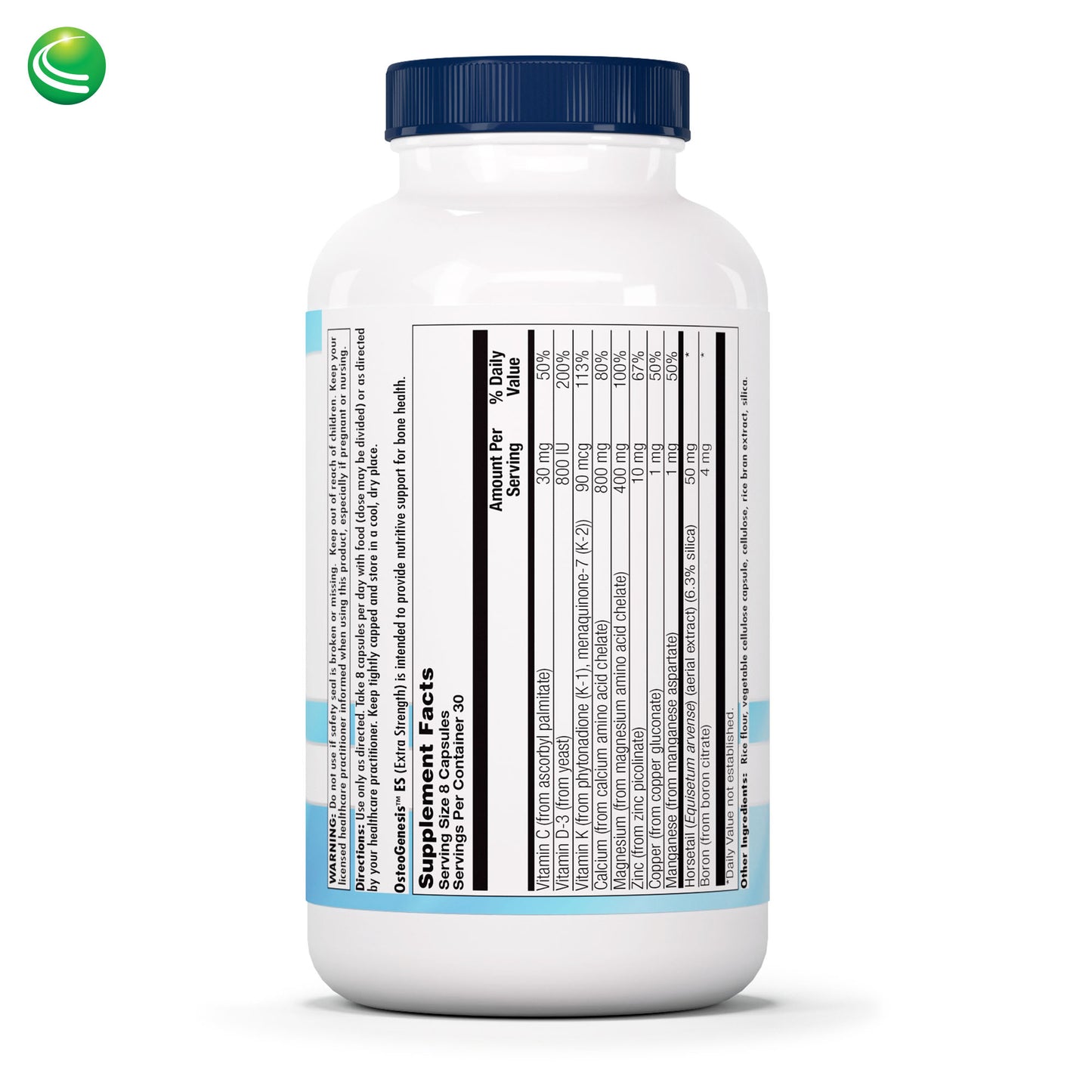 Nutra BioGenesis - Osteogenesis ES - Calcium, Magnesium, Vitamin D and Vitamin K for Bone Strength and Support - 240 Capsules