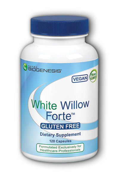 Nutra BioGenesis - White Willow Forte - White Willow Bark, Boswellia and Turmeric to Help Support Body Comfort and Cytokine Balance - Gluten Free, Vegan, Non-GMO - 120 Capsules