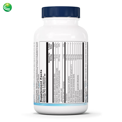 Nutra BioGenesis - Intestinal Repair Capsules - Vitamin E, L-Glutamine and Sodium Butyrate to Help Support Gut and Intestinal Health - Gluten Free - 120 Capsules