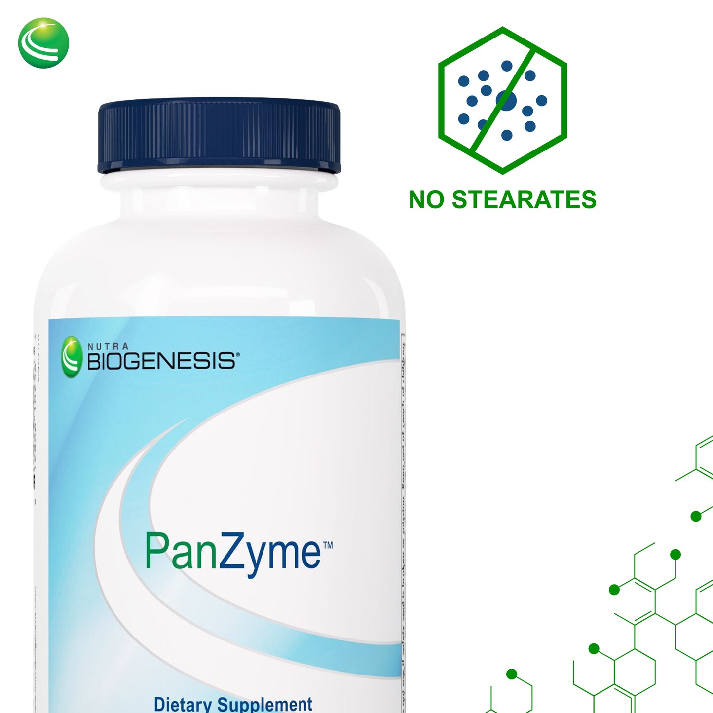 Nutra BioGenesis - PanZyme - B Vitamins, Betanine HCl, and Pancreatin as Digestive Enzymes for Digestive Health - 180 Capsules
