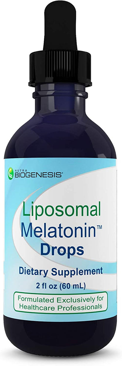 Nutra BioGenesis - Liposomal Melatonin - Melatonin and Vitamin B6 for Sleep Support - Liquid, Non-Habit Forming, Gluten Free - 2 Ounce