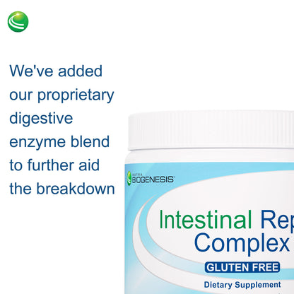 Nutra BioGenesis - Intestinal Repair Complex - Slippery Elm, DGL, Marshmallow and L-Glutamine for Intestinal Support - Gluten Free, Vegan, Non-GMO - 160 g