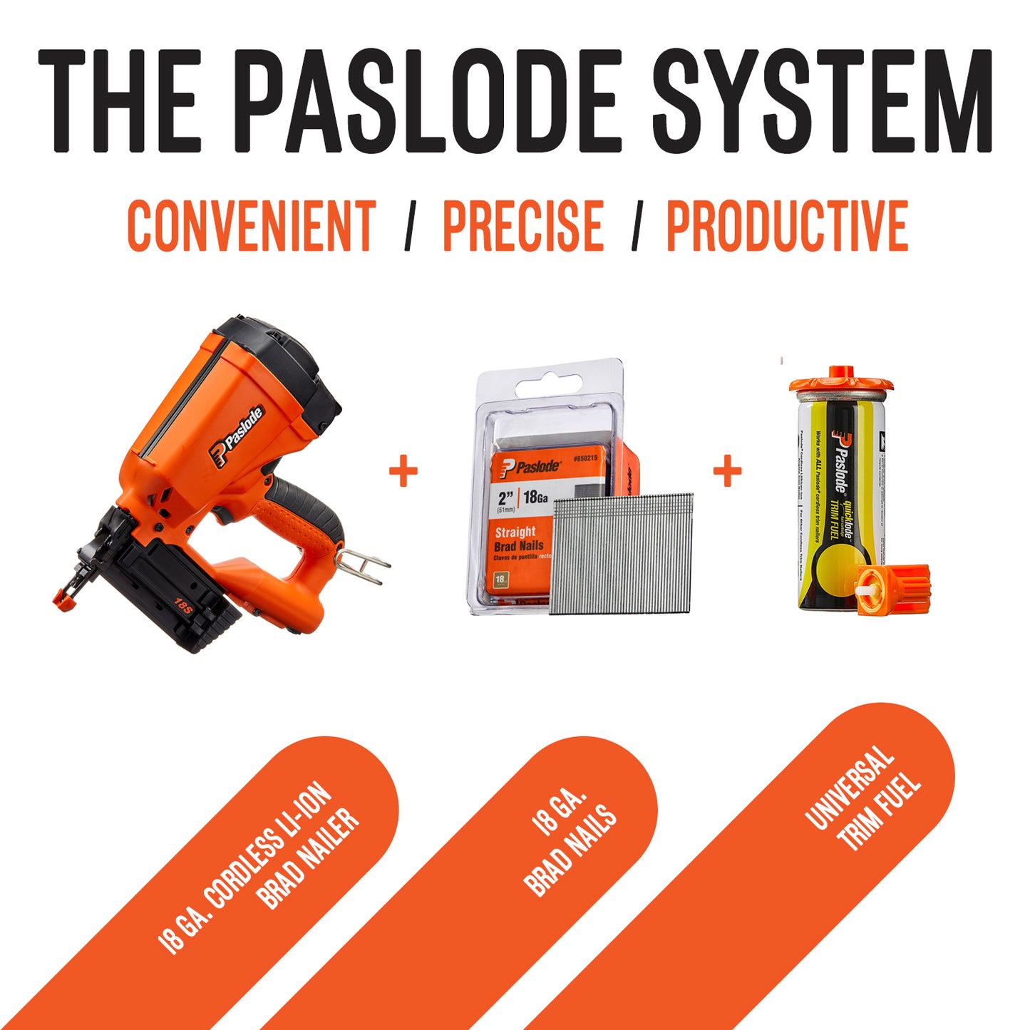 Paslode, Universal Short Yellow Trim Fuel, 816007, For Paslode Finish and Brad Nailers, 2 Pack