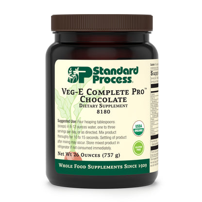 Standard Process Veg-E Complete Pro Chocolate - Whole Food Nail Health, Hair Health and Skin Health with Pumpkin Seed Protein Powder and Sesame Seed - 26 oz