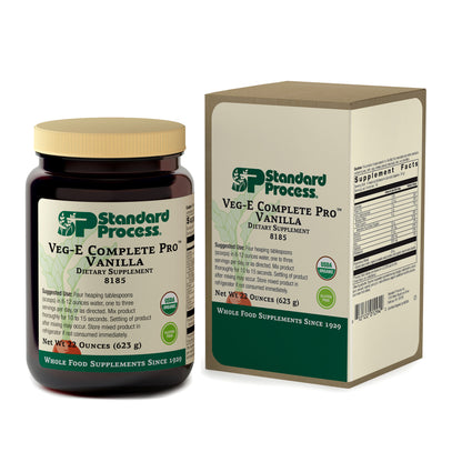 Standard Process Veg-E Complete Pro Vanilla - Whole Food Nail Health, Hair Health and Skin Health with Pumpkin Seed Protein Powder and Sesame Seed - 22 oz
