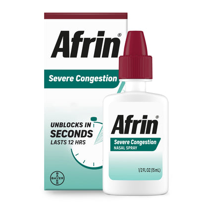 Afrin Severe Congestion Nasal Spray 15 mL (Pack of 6)