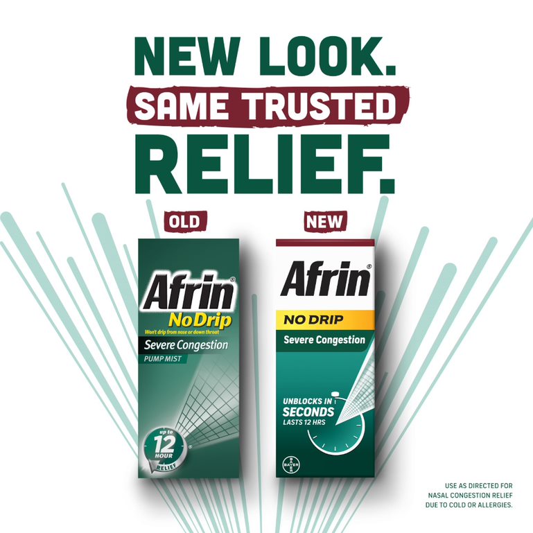 Afrin No Drip Severe Congestion Pump Mist 15 mL (Pack of 6)
