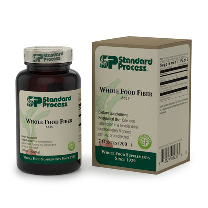 Standard Process Whole Food Fiber - Bowel, Digestion and Digestive Health with Rice Bran, Organic Carrot, Apple Pectin, Beet Root, Oat Fiber and Organic Sweet Potato - Vegetarian - 7 Ounce