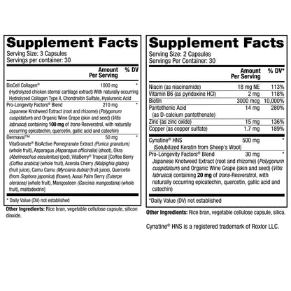 Reserveage- Ult collagen booster caps 90 and Keratin booster caps 60ct