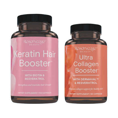 Reserveage- Keratin booster caps 120ct and Ult collagen booster caps 90