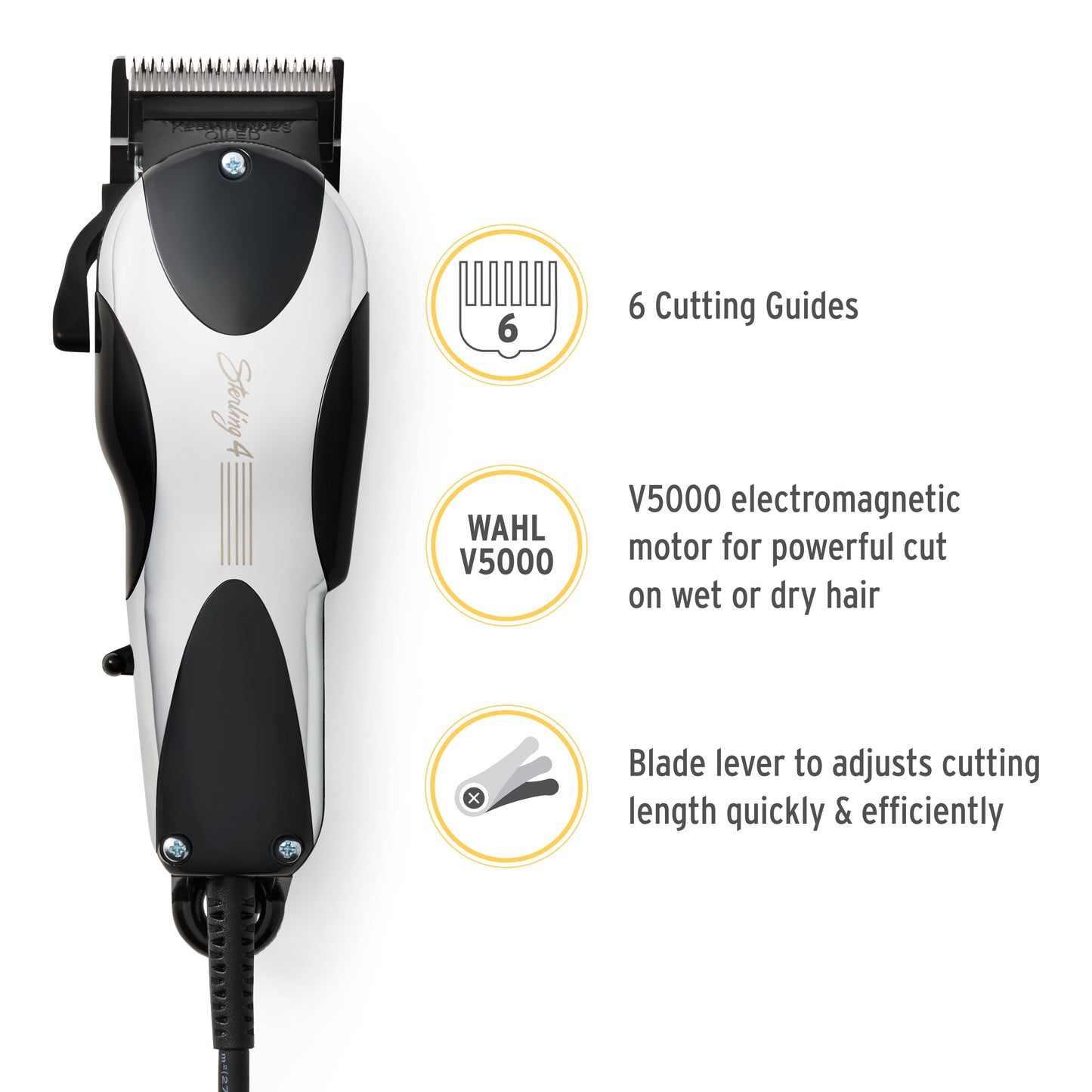 Wahl Professional - Sterling 4 Clipper and Bullet Trimmer Combo - Professional-Quality Electric Hair Tools - Silver