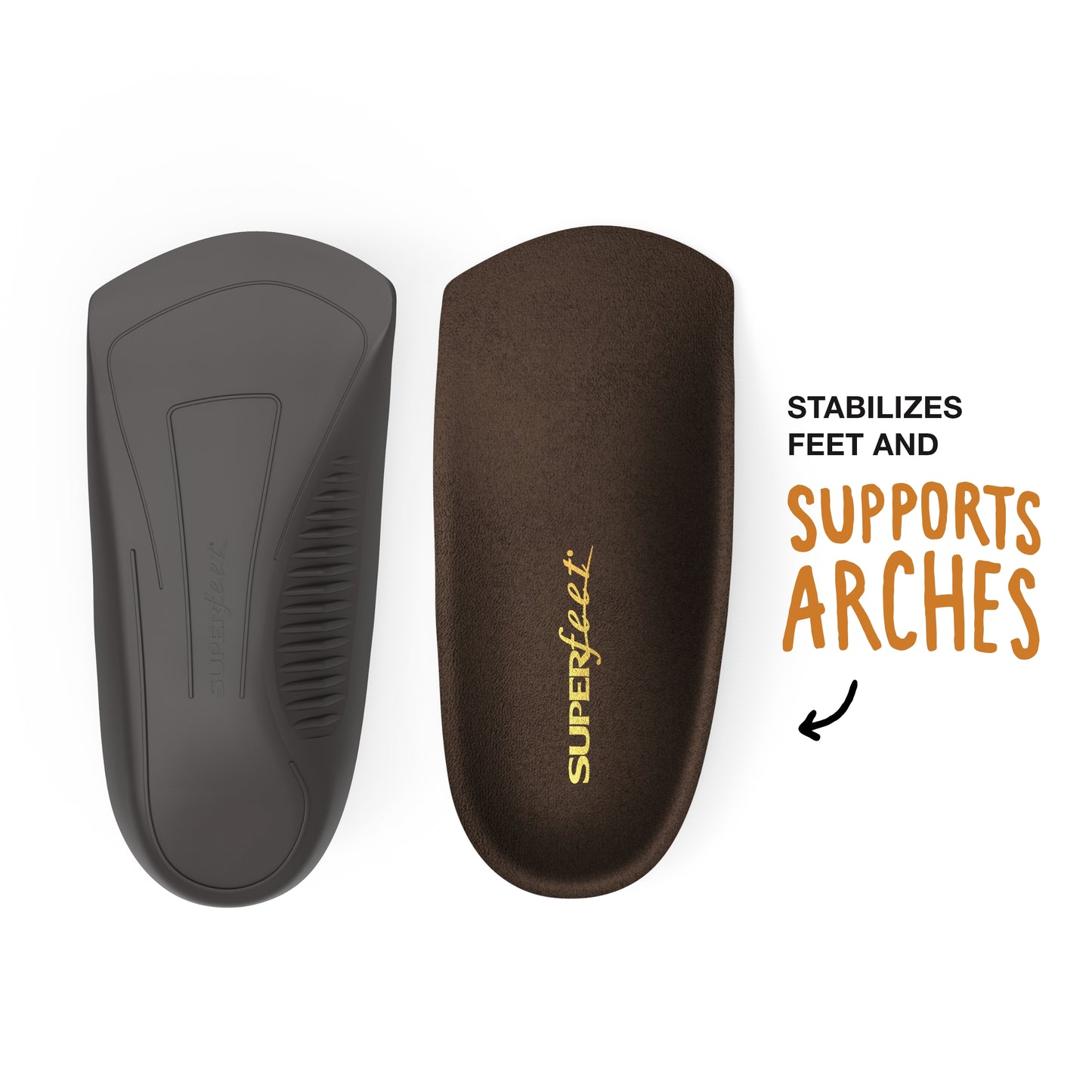 Superfeet EASYFIT Comfort Orthotic Inserts, For Dress Shoes, Java, 9.5-11, Men