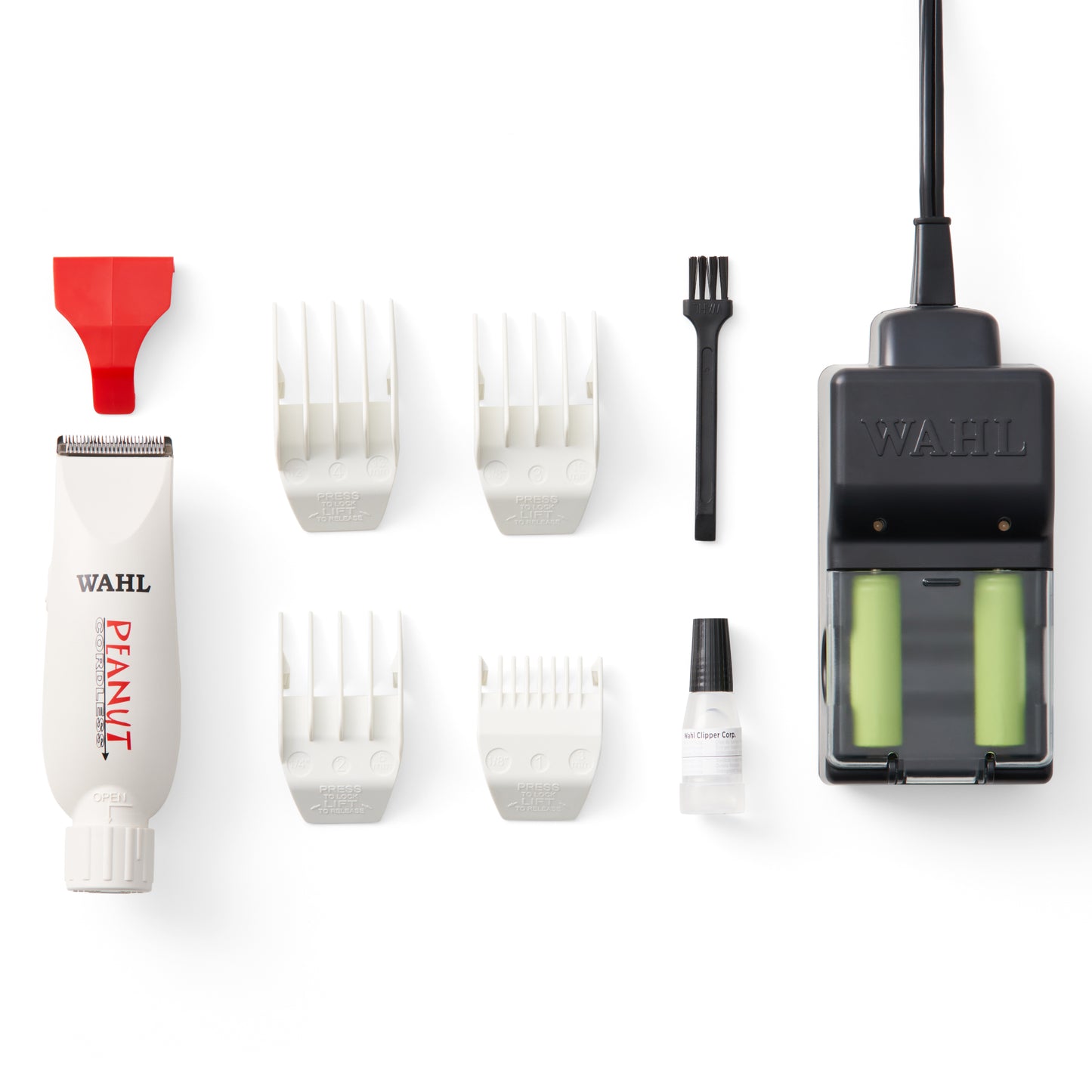 Wahl Professional - Peanut Cordless - Professional Beard Trimmer and Hair Clipper Kit - Adjustable Hair Cutting Tool with 4 Guide Combs - White