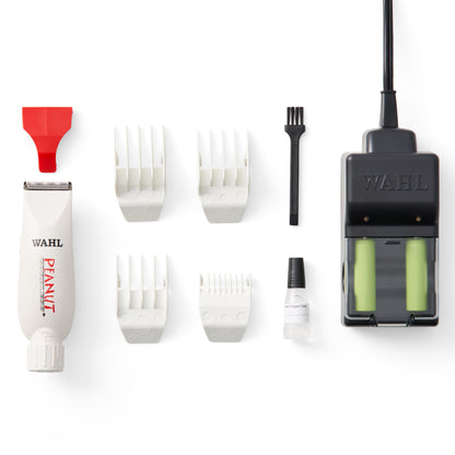 Wahl Professional - Peanut Cordless - Professional Beard Trimmer and Hair Clipper Kit - Adjustable Hair Cutting Tool with 4 Guide Combs - White
