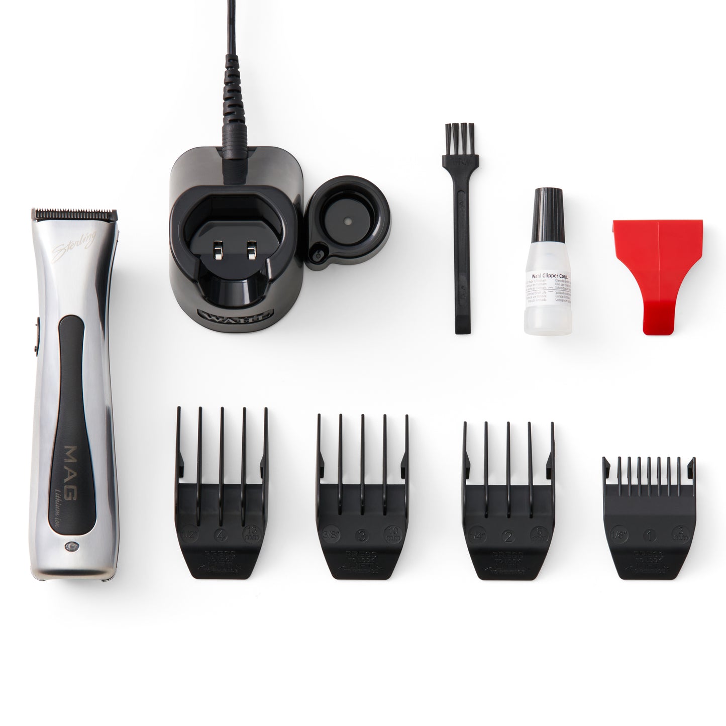 Wahl Professional - Sterling Mag Trimmer - Barber-Quality Electric Cordless Hair Trimmer with Rotary Motor and Lithium-Ion Battery, Silver