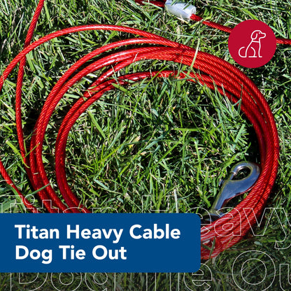 Coastal - Titan - Heavy Cable Dog Tie Out, Heavy, 30'