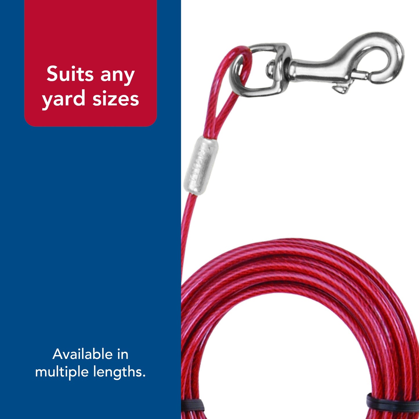 Coastal - Titan - Heavy Cable Dog Tie Out, Heavy, 30'