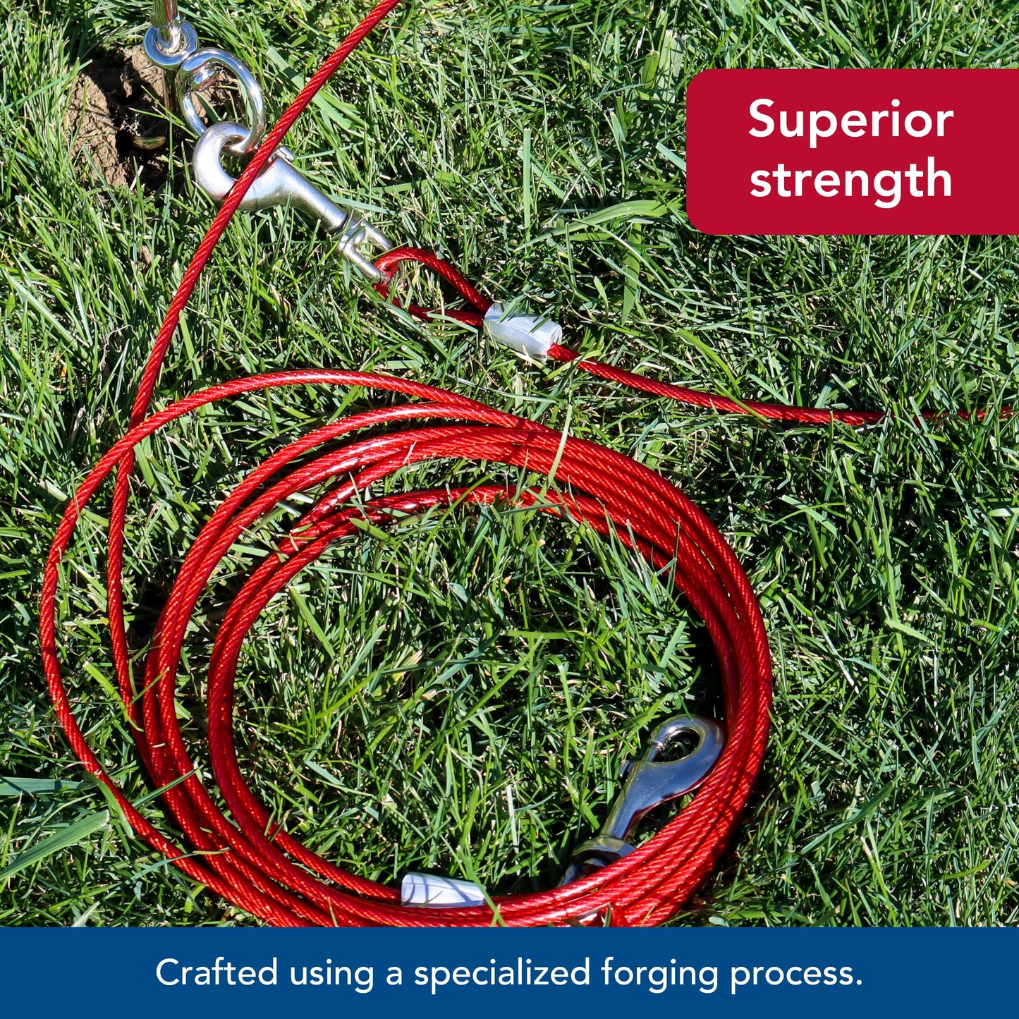 Coastal - Titan - Heavy Cable Dog Tie Out, Heavy, 30'