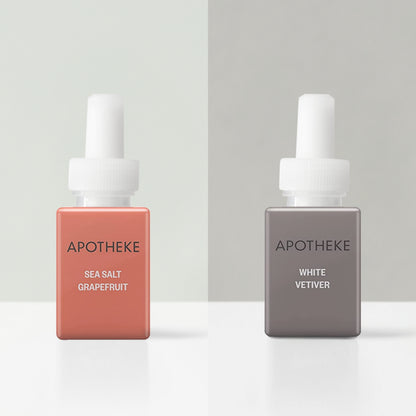Pura - Smart Home Fragrance Device Starter Set - Scent Diffuser for Homes, Bedrooms & Living Rooms - Includes Fragrance Aroma Diffuser & Two Fragrances - Apotheke
