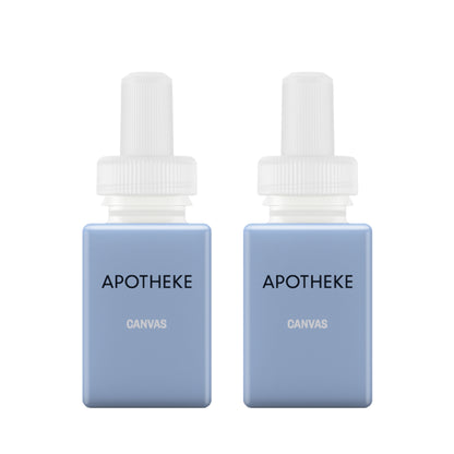 Pura and Apotheke - Fragrance for Smart Home Air Diffusers - Room Freshener - Aromatherapy Scents for Bedrooms & Living Rooms - Odor Eliminator - 2 Pack - Canvas