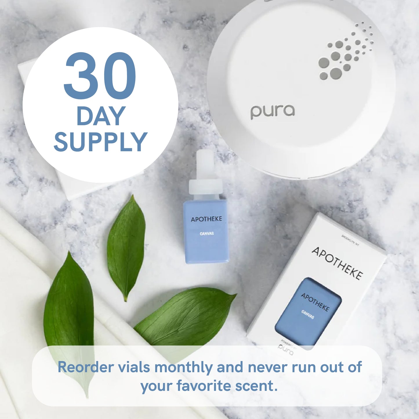 Pura and Apotheke - Fragrance for Smart Home Air Diffusers - Room Freshener - Aromatherapy Scents for Bedrooms & Living Rooms - Odor Eliminator - 2 Pack - Canvas