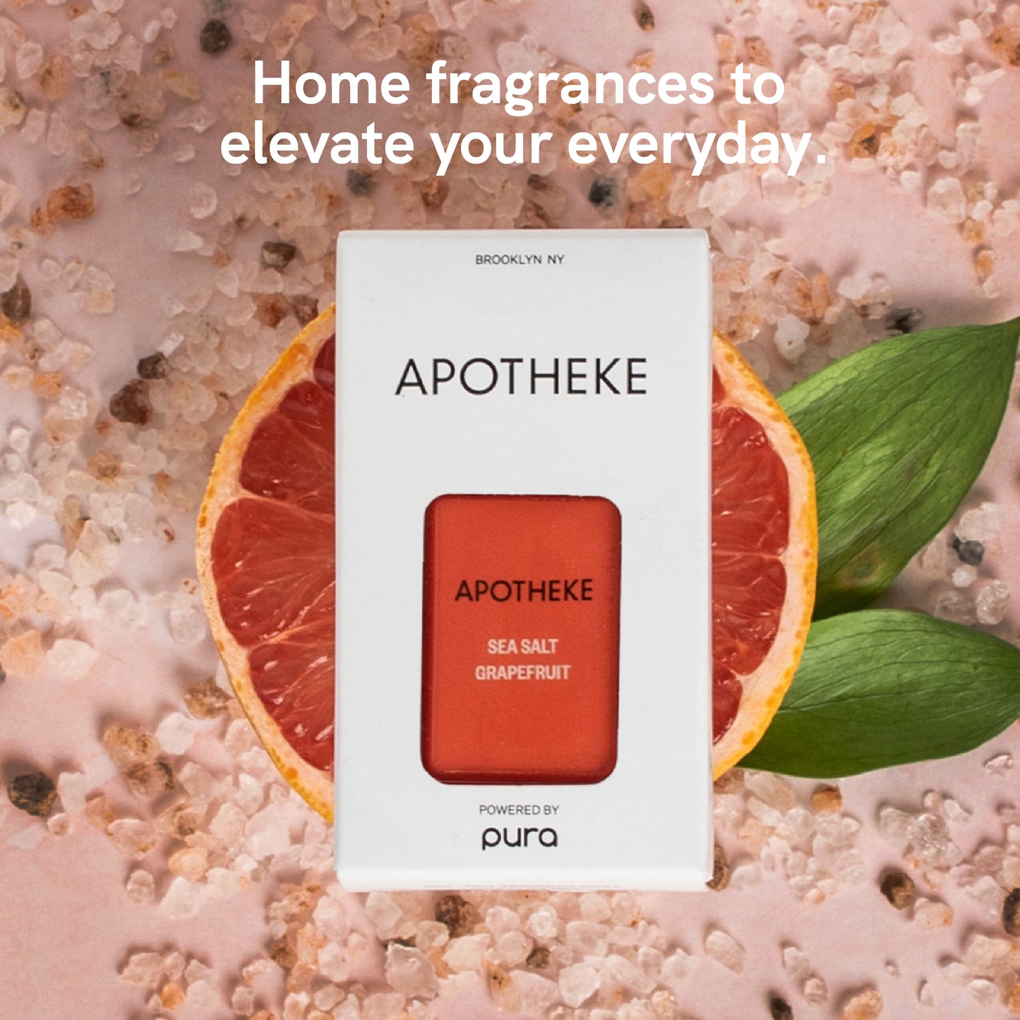 Pura and Apotheke - Fragrance for Smart Home Air Diffusers - Room Freshener - Aromatherapy Scents for Bedrooms & Living Rooms - Odor Eliminator - 2 Pack - Sea Salt Grapefruit