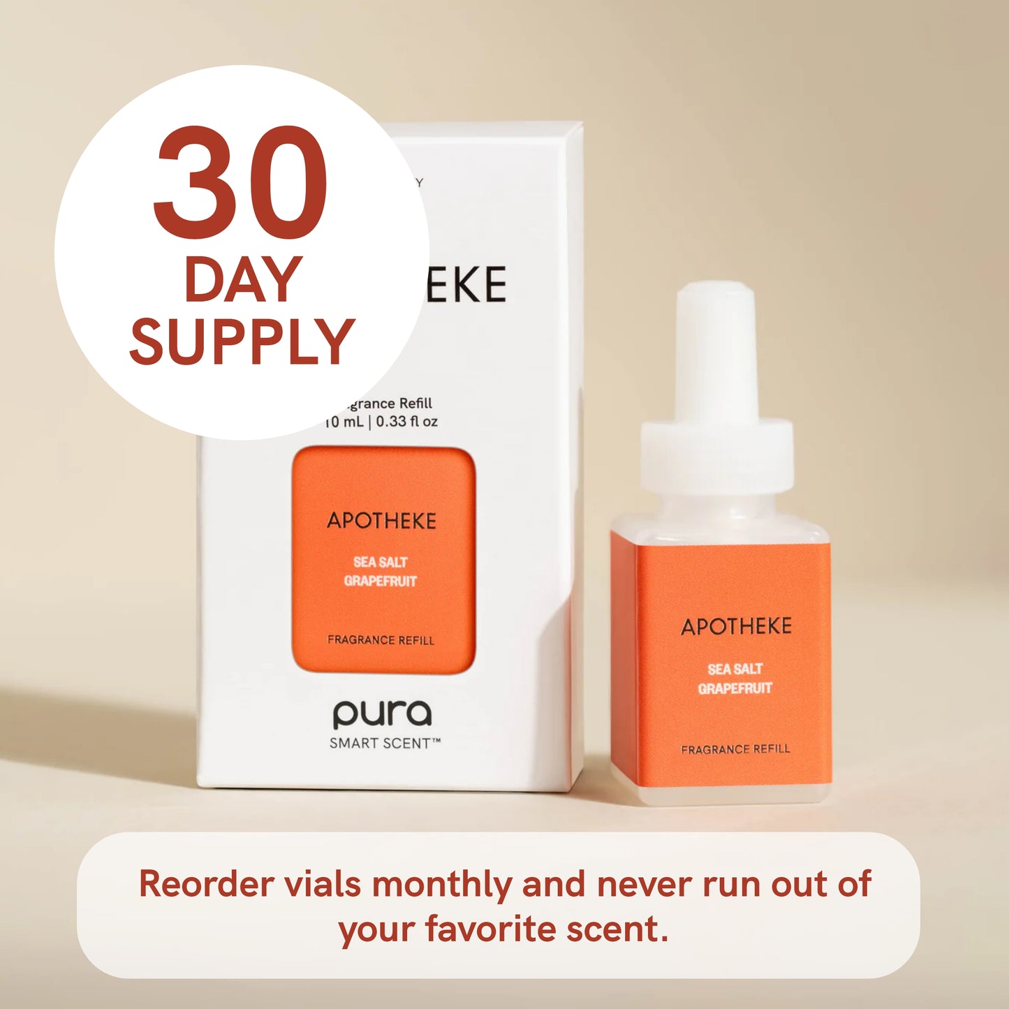 Pura and Apotheke - Fragrance for Smart Home Air Diffusers - Room Freshener - Aromatherapy Scents for Bedrooms & Living Rooms - Odor Eliminator - 2 Pack - Sea Salt Grapefruit