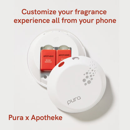 Pura and Apotheke - Fragrance for Smart Home Air Diffusers - Room Freshener - Aromatherapy Scents for Bedrooms & Living Rooms - Odor Eliminator - 2 Pack - Sea Salt Grapefruit