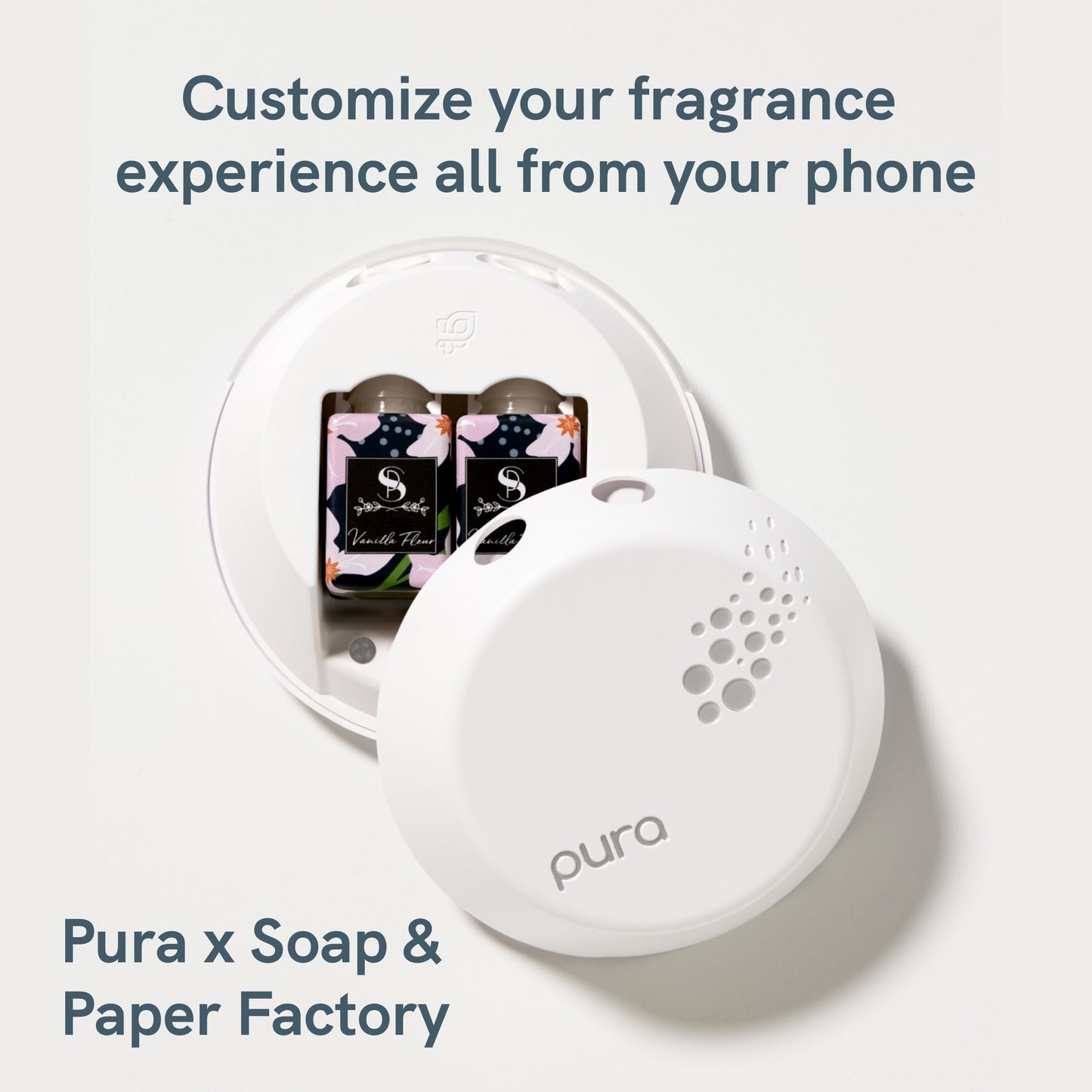 Pura and Soap & Paper Factory - Fragrance for Smart Home Air Diffusers - Room Freshener - Aromatherapy Scents for Bedrooms & Living Rooms - Odor Eliminator - 2 Pack - Vanilla Fleur