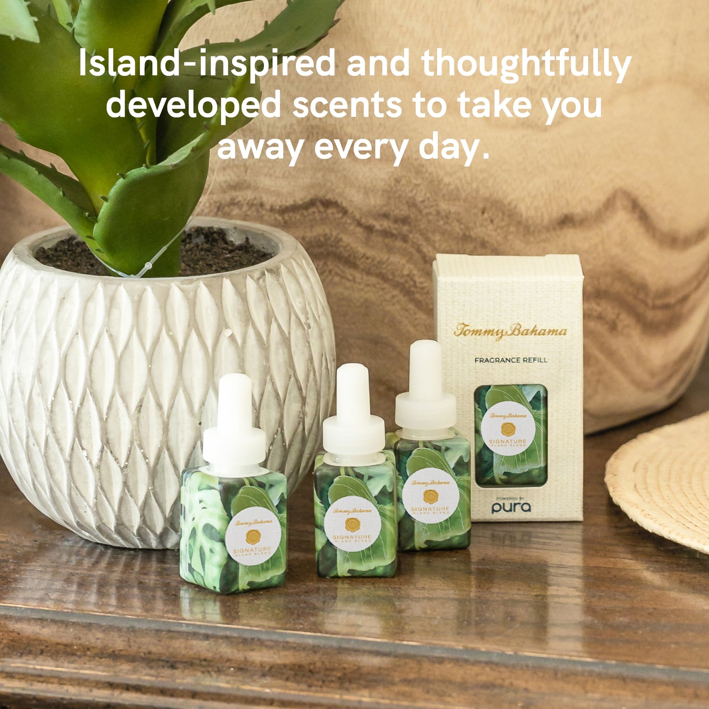Pura and Tommy Bahama - Fragrance for Smart Home Air Diffusers - Room Freshener - Aromatherapy Scents for Bedrooms & Living Rooms - Odor Eliminator - 2 Pack - Signature Island Blend
