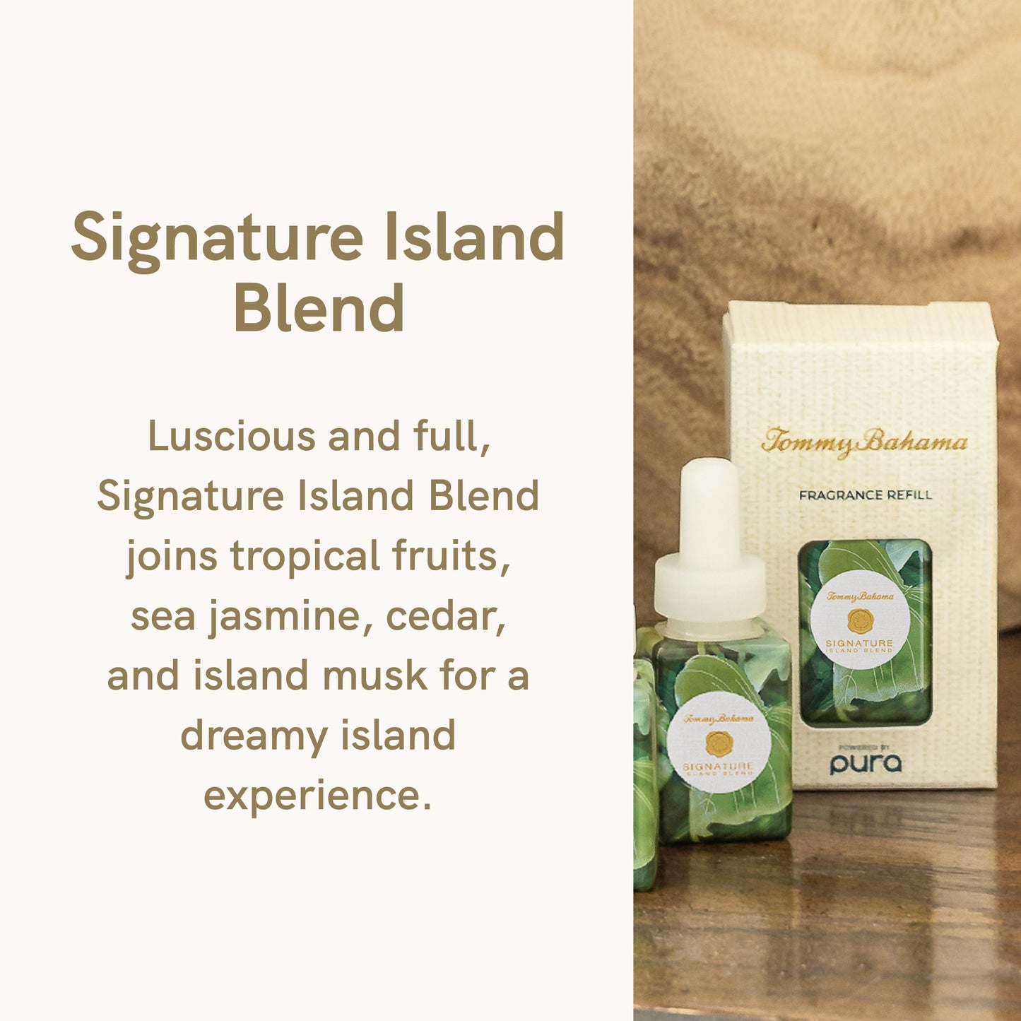 Pura and Tommy Bahama - Fragrance for Smart Home Air Diffusers - Room Freshener - Aromatherapy Scents for Bedrooms & Living Rooms - Odor Eliminator - 2 Pack - Signature Island Blend
