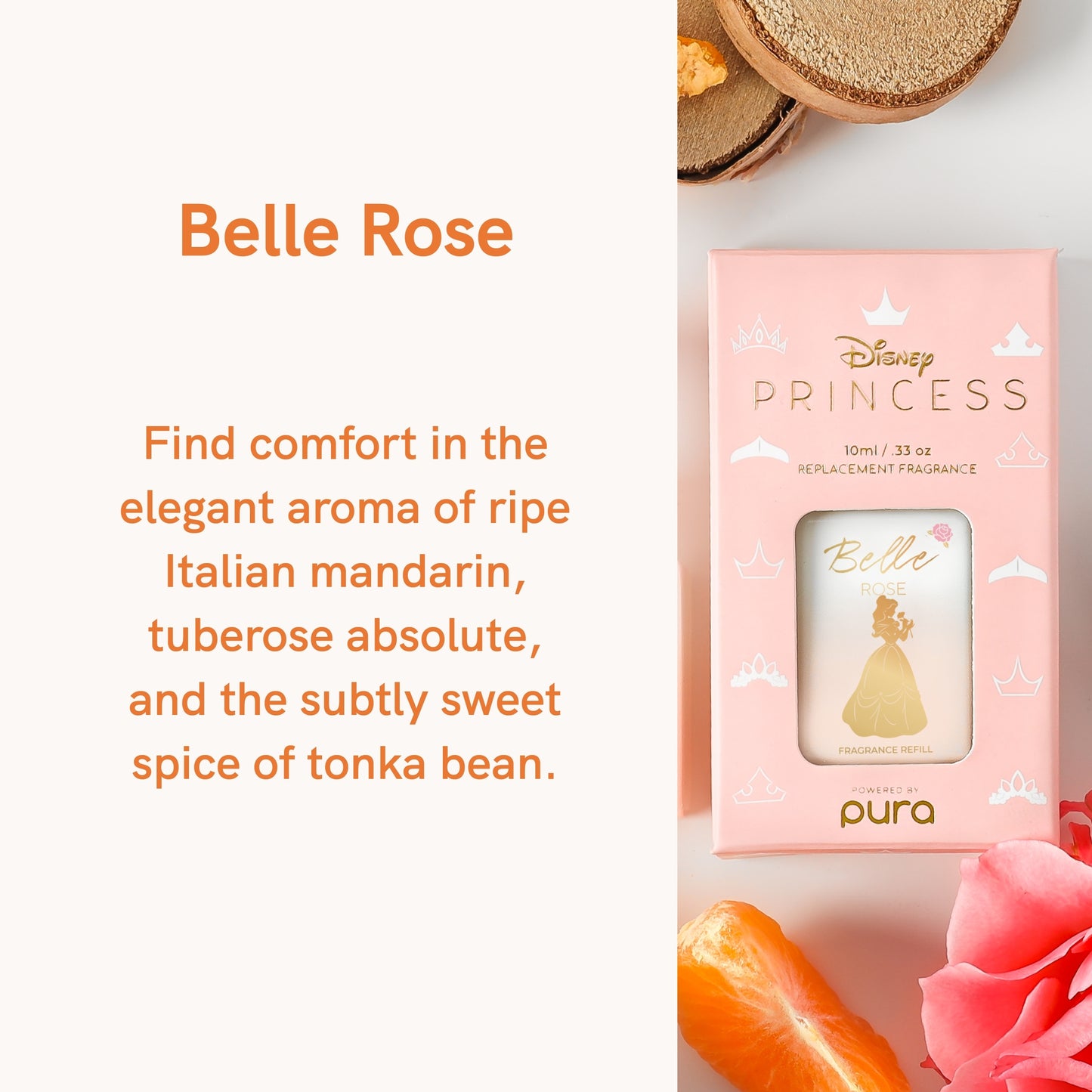 Pura and Disney - Home Fragrance Scent for Air Diffusers - Room Freshener - Aromatherapy Scents for Bedrooms & Living Rooms - Scents for Smart Home Diffusers - 2 Pack - Belle Rose
