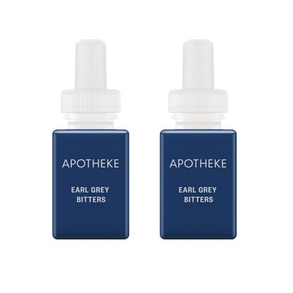 Pura and Apotheke - Fragrance for Smart Home Air Diffusers - Room Freshener - Aromatherapy Scents for Bedrooms & Living Rooms - Odor Eliminator - 2 Pack - Earl Grey Bitters